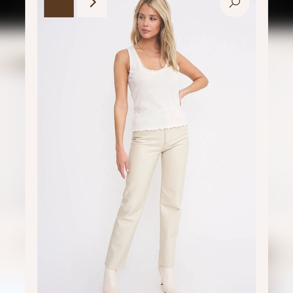 NWT $52 (Color Lilac) Project social T Winsome Lettuce Pointelle Tank Top Size L - Picture 6 of 6